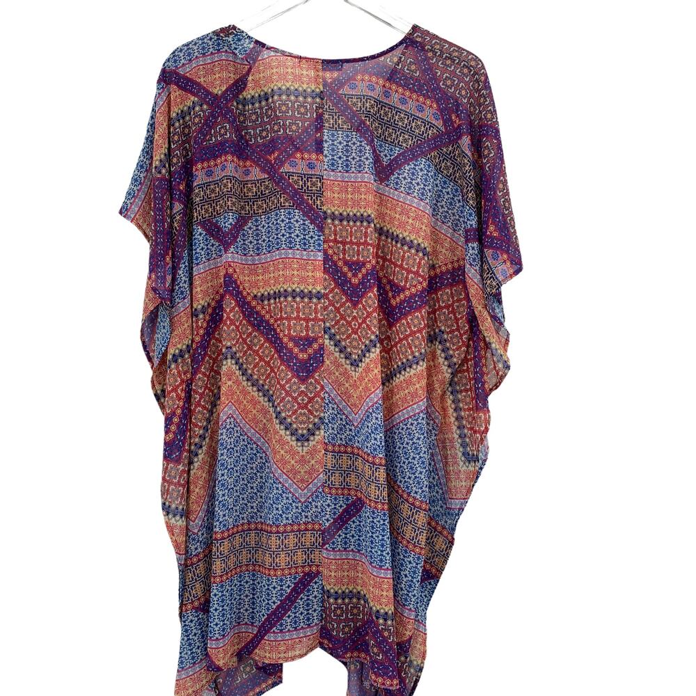 FORTUNE Swimwear Cover Up One Size Graphic Print Patterned Dress Resort - Picture 4 of 5